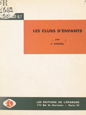 cover image of Les clubs d'enfants